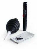 3-teiliges Reinigungsset für Spiegelreflex Kameras, Objektive, Handys, Smartphones, Camcorder, etc., bestehend aus einem Blasebalg, einem Reinigungsstift und einem Mikrofasertuch