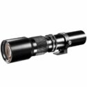 Walimex 12728 500mm 1:8,0 DSLR-Objektiv für Nikon F Bajonett schwarz (manueller Fokus, für Vollformat Sensor gerechnet, Filterdurchmesser 67mm, mit ausziehbarer...